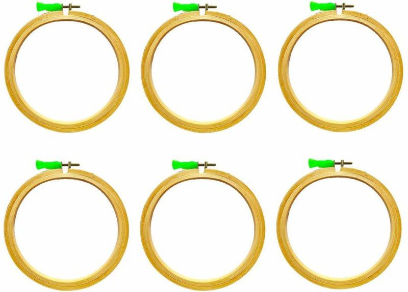 rawzone Wooden Embroidery Ring Frame Hoop Size 5 Inches 6 Pcs Combo Embroidery Hoop  (Pack of 6)