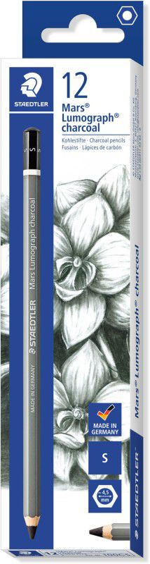 STAEDTLER Mars Lumograph Soft Charcoal Pencil  (Pack of 12)
