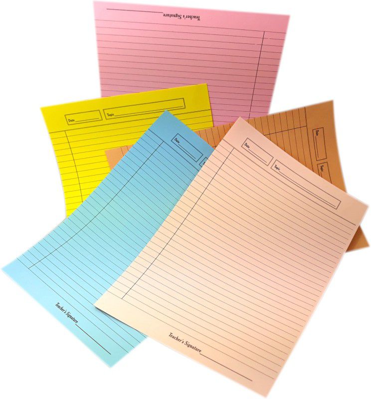 MAJESTIC BASKET One Side Ruled SHEETS One Side A4 100 gsm Multipurpose Paper  (Set of 100, Multicolor)