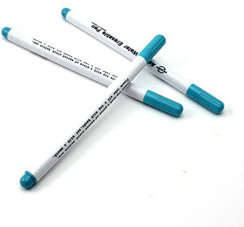 Aston Water Erasable Round Nib Sketch Pens with Washable Ink  (Set of 3, Blue)
