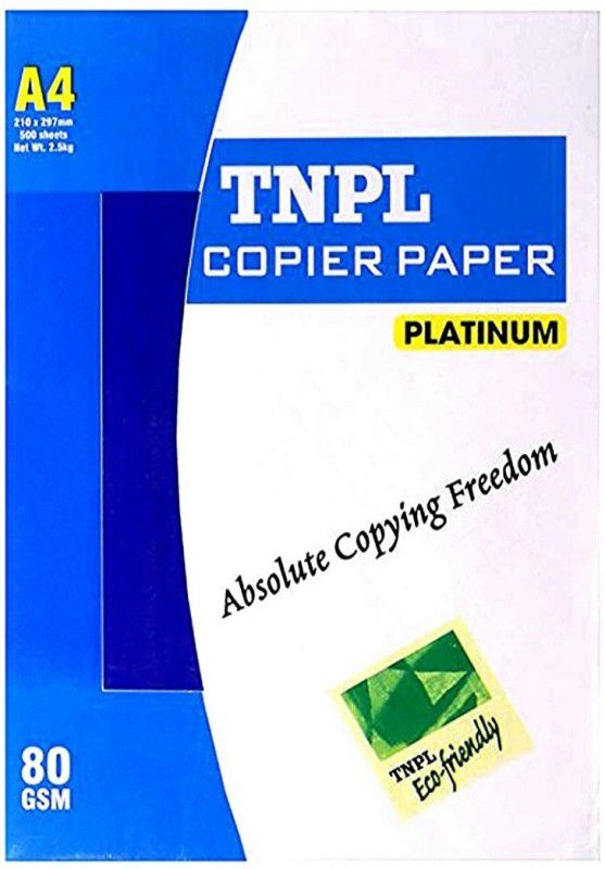 TNPL 80GSM Series Unruled A4 80 gsm A4 paper  (Set of 1, White)