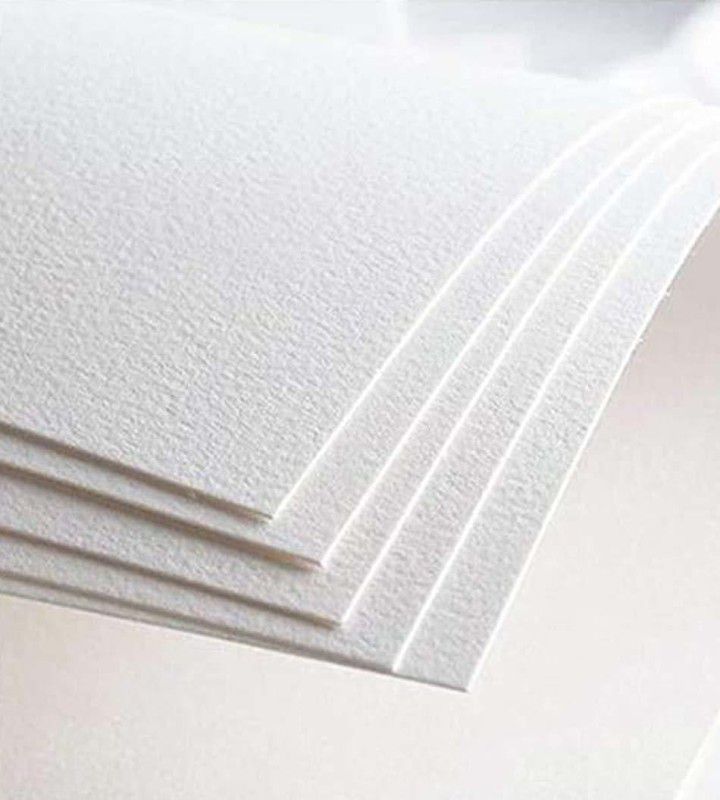 LRS Paper Acid free, 25 % cotton, Cold Pressed surface A4 300 gsm A4 paper  (Set of 100, White)