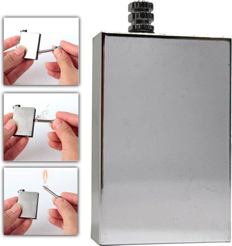 Point Zero New Outdoor Portable Camping Survival Tool Stainless Steel Pocket Lighter  (Silver)