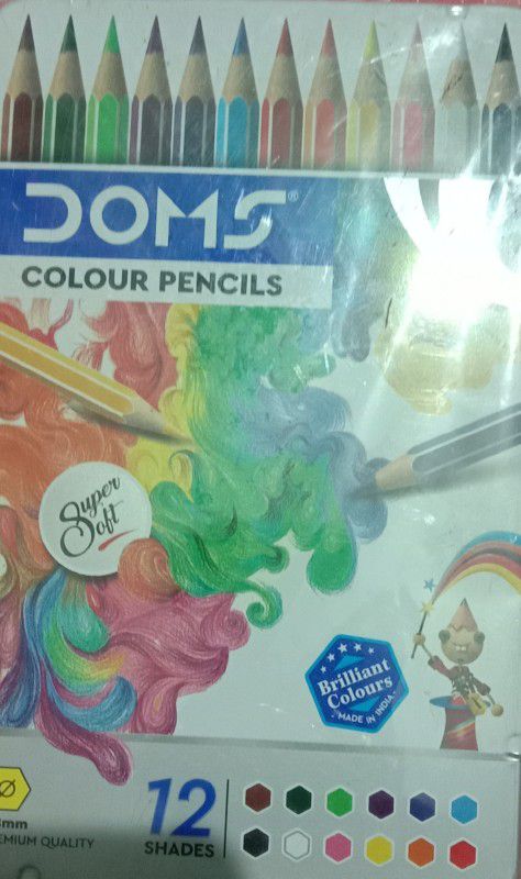 DOMS supersoft super off coloure pencil Round Shaped Color Pencils  (Set of 24, Multicolor)
