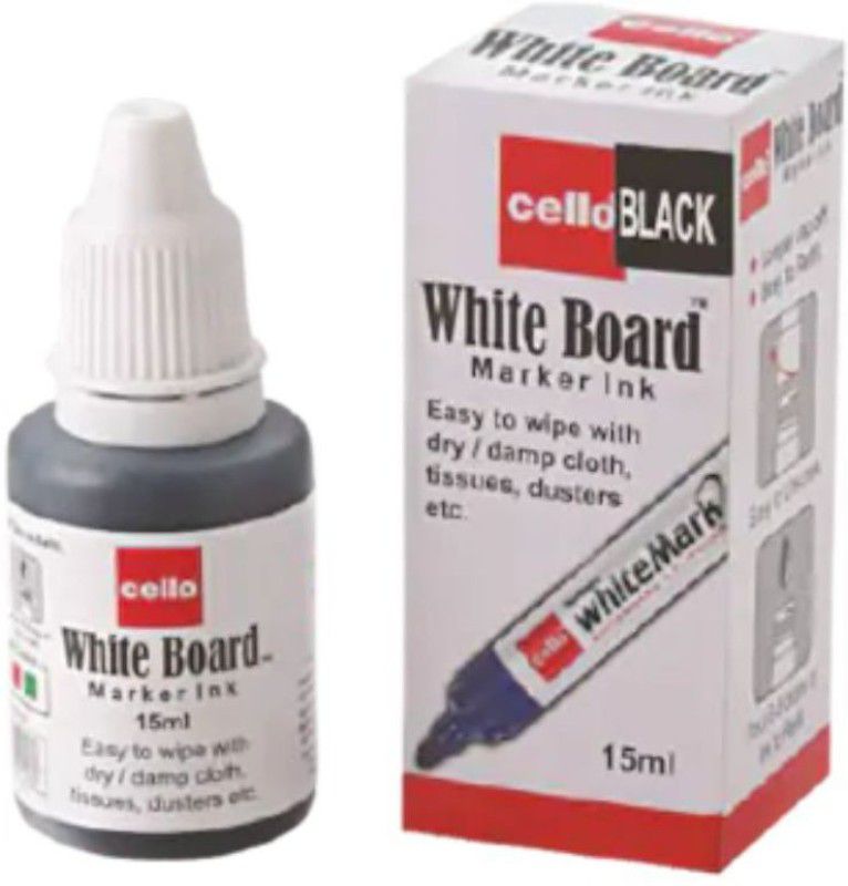 Cello WHITE BOARD MARKER INK 15 ml Marker Refill  (Black)