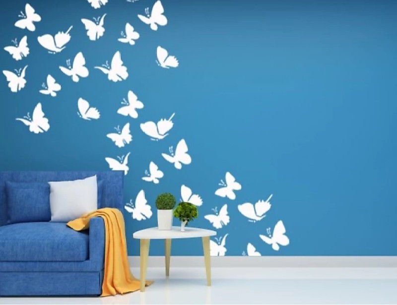 Nnk Decor Size: (16 x 24 Inches) Butterfly Wall Stencil Painting for Home Decor AD8354 Wall Stencil Stencil  (Pack of 1, Butterfly)