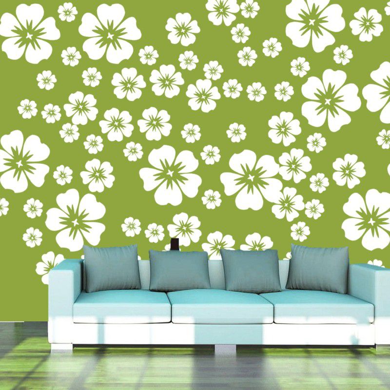 Nice Decor (Size : 24 X 40 Inches) Equipped Floral Reusable DIY Wall Stencil Painting for Home/Office Decoration Stencil Stencil  (Pack of 1, Floral)
