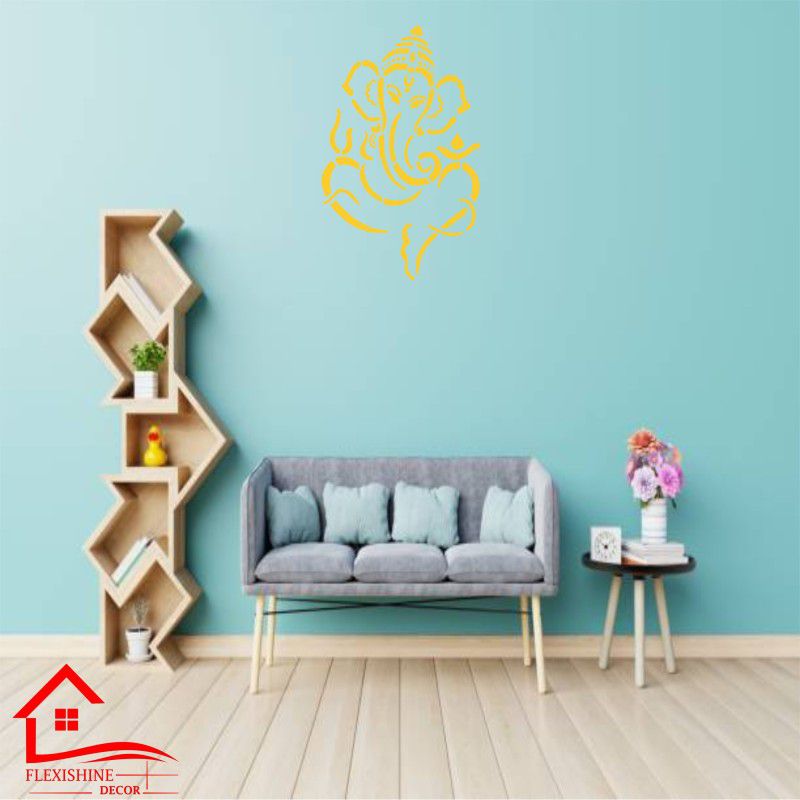 FLEXI SHINE Ak Stencils for Wall Painting for Home Wall Decoration( Ganesh Ji) Tailor Chalk  (Pack of 1)