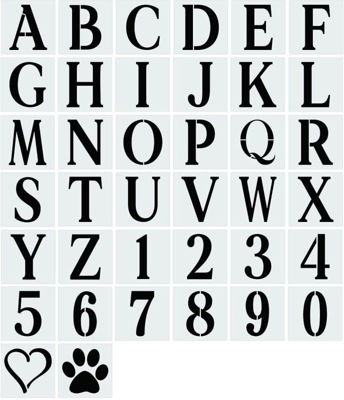 DEQUERA Large Letter Stencils for Painting on Wood 7 Inch Alphabet Stencils for Wood Let ters Stencil Durable Number Stencils for Wall Wall, Paint Wooden Signs, Thanksgiving, DIY Home Yard Décor Stencil  (Pack of 1, Larger Letter Stencil)