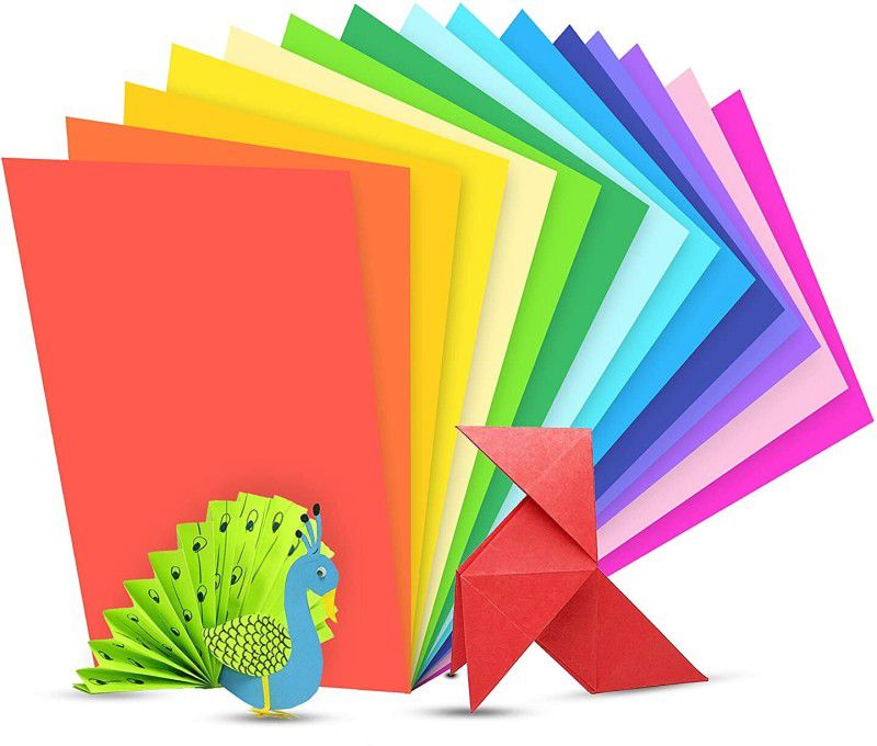 Omkara 100 Pieces A4 Color Paper (10 Sheets of Each Color) for Art and Craft. Felt Sheet  (21 cm x 29.7 cm)