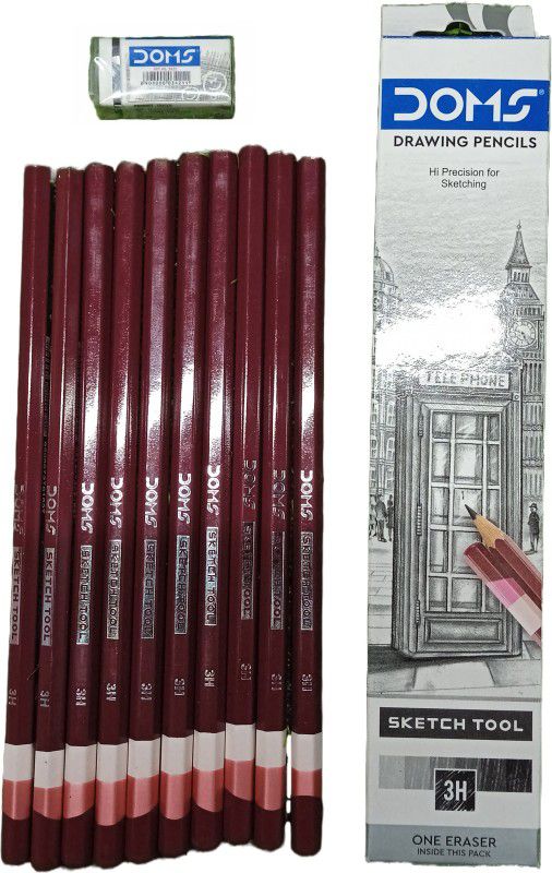 Lizza Doms Drawing Pencil 3H Pencil  (Pack of 1)