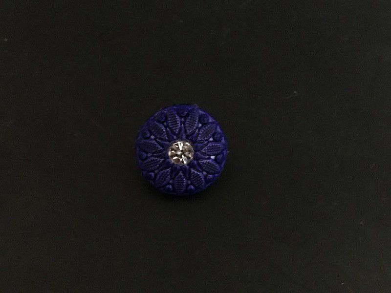 The Design Cart Dark Blue 2 Flower Acrylic Button, Size-26 L / 17 mm / 0.66 inches Acrylic Buttons  (Pack of 12)