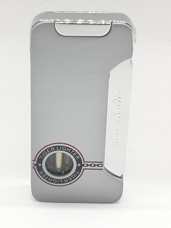 Ganapati First Quality Beautifully Designed Wind-Proof Tiger Cigarette Lighter Pocket Lighter Pocket Lighter  (silver)