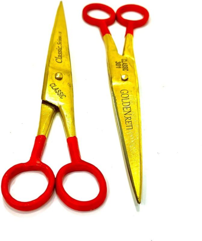 FUZIONES Golden iron retti scissor Scissors  (Set of 2, Golden)