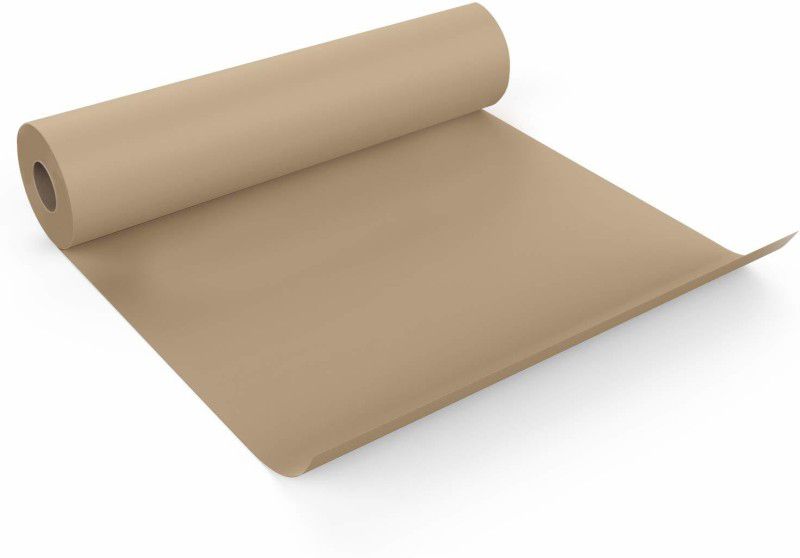 MM WILL CARE KRAFT PAPER Unruled 28 Inch X 5 Meter 120 gsm Paper Roll  (Set of 1, Brown)