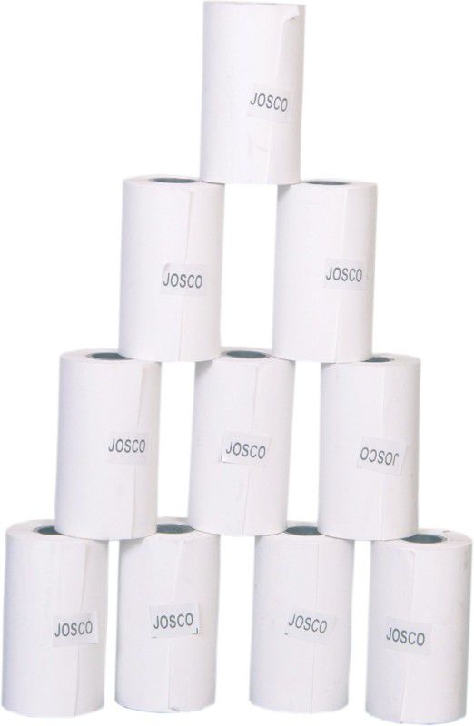 Josco Thermal ATM Slip Size White 57mm x 25 Mtrs Length 50 gsm Paper Roll  (Set of 1, White)