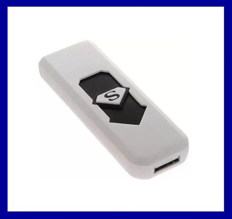 Buy USB LIGHTER Electronic USB Windproof Rechargeable Cigarette Lighter,Rechargeable usb smart electronic cigarette lighter. Easy to carry, pocket size, lighter Pocket Lighter  (White)