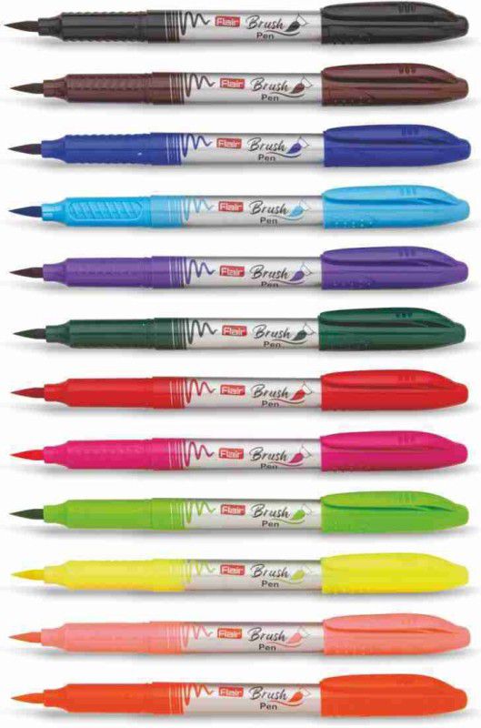 Fab S4QY009755 shading Nib Sketch Pens with Washable Ink  (Set of 10, Red)