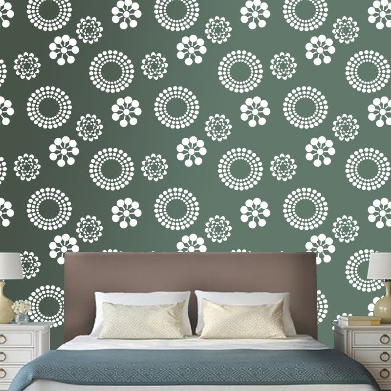 DECORNOWRDM New Damping Floret DIY Reusable wall stencil for home decoration Stencil Stencil  (Pack of 1, FLORAL)