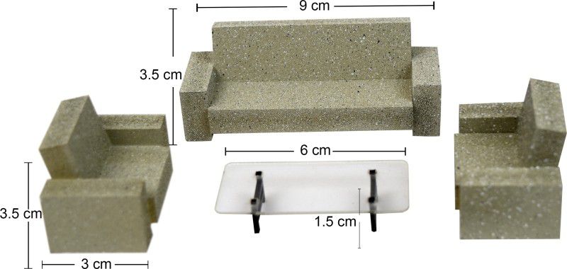 R D MODELS Sofa Set Scale 1:25 Model Building Kit