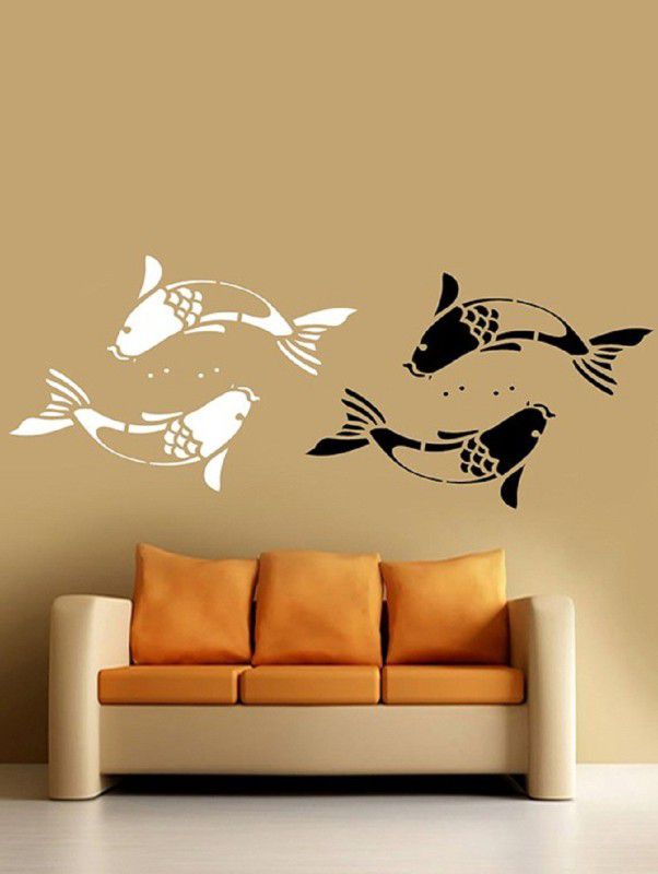 shine interiors Fish wall stencil Size 16*24 Inch Fish Stencil  (Pack of 1, Fish)