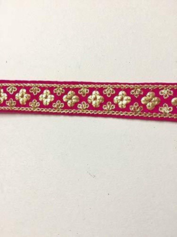 Eerafashionicing 9 mtr Dark Pink Laces Border 9 mtr Dark Pink Laces Border for Dresses, Sarees, Lehenga, Suits, Bags, Decorations, Border Lace Reel  (Pack of 1)