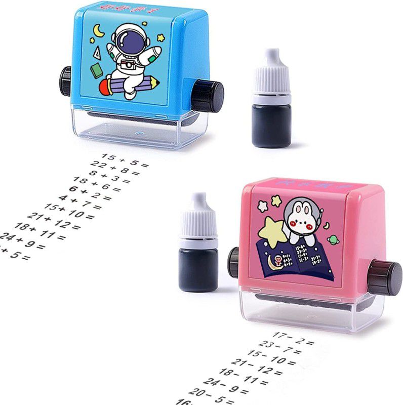 Virth Addition and Subtraction Teaching Stamps for Kids, Digital Teaching Stamp Printing Blocks  (Pack of 2)