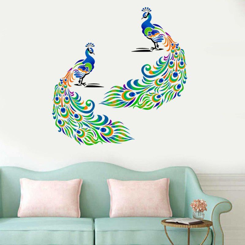 ARandNJ Painting Wall Stencils Pack of 1, (Size:- 16X24 Inch) BIRD PATTERN THEME- Classy Peacock DIY Reusable Design Suitable For Living Room, Bedroom, Entrance & Office Decoration Modern Print Wall Stencil  (Pack of 1, Classy Peacock Design)