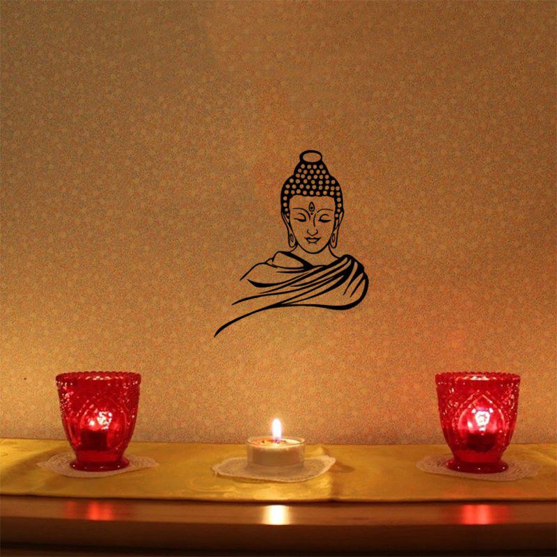 YMS Size:- 16" X 24" Buddha Stupa Portrait Wall Stencil  (Pack of 1, Religious)