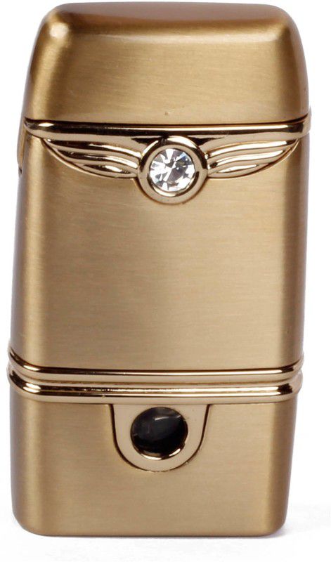 ASRAW Refillable Golden Classic Finish Lighter - Windproof Jet Flame Pocket Lighter Pocket Lighter  (Golden)