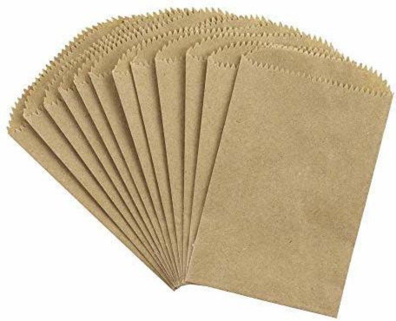 PRBAGS un rule Long Slender Paper Bags (250 g, Brown) -50 Pieces 250 gsm Craft paper  (Set of 50, Brown)
