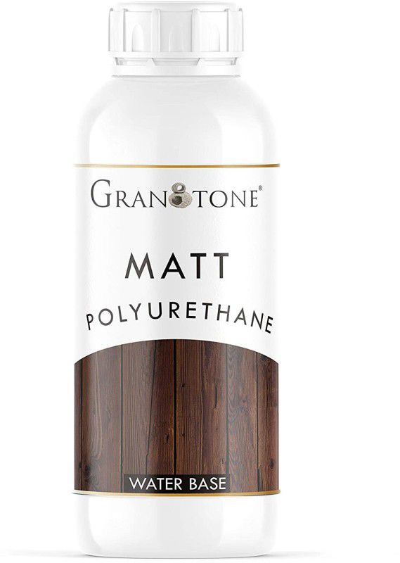 Granotone Water Base Crystal Clear Polyurethane Wood Varnish for Interior, Exterior and Resin Art (MATT, 1 L) Matte Varnish  (1 L)