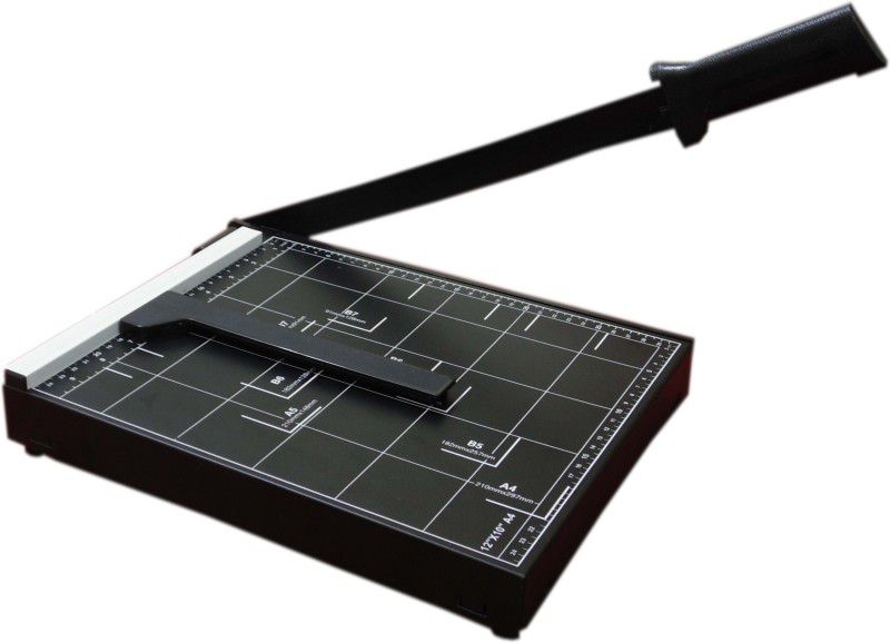 TRISAMA A4 paper cutter / Paper trimmer (Manual Paper cutting machine) Plastic Grip Hand-held Paper Cutter  (Set Of 1, Black, White)
