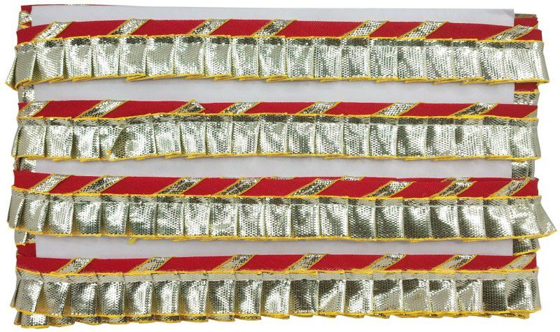 De-Ultimate CWG0278-01 Set of 1 (9 Mtr and 2cm Width) Red Piping Plates Gota Trim Laces and Borders Craft Material for Bridal Ethnic Wear Suits Sarees Falls Lehengas Dresses/apparel Designing Embellishment Lace Reel  (Pack of 1)
