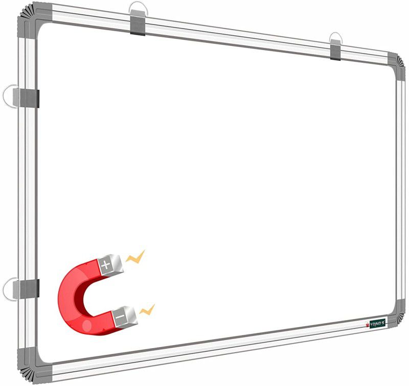 YAJNAS 2x2 feet Magnetic White Board, Dry Erase Premium Melamine Magnetic White Board for tution (60 X 60 cm, Pack of 1 item) White board  (60 cm x 60 cm)