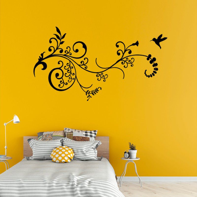 Decor now Size : ( 16-inch x 24-inch) Side View Corner Tendril wall Stencil Reusable Wall Painting Stencil for Home Decoration Wall Stencil Stencil  (Pack of 1, Side View Corner Tendril)