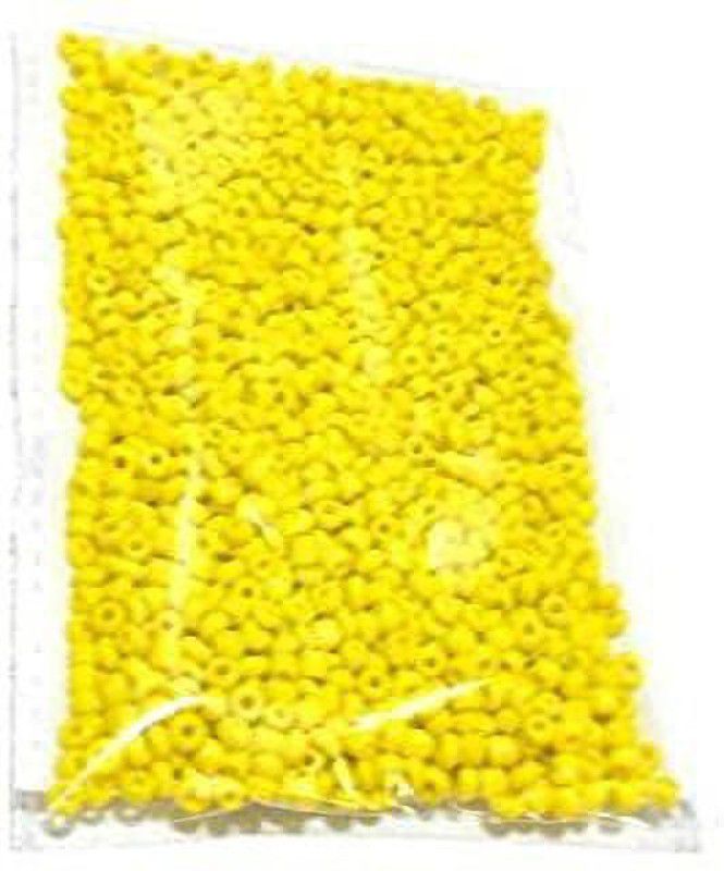 CRAFTLOVE Seed Beads Multicolor/Choose Color Glass Beads for Jewellery Making Yellow Beads  (100 g)