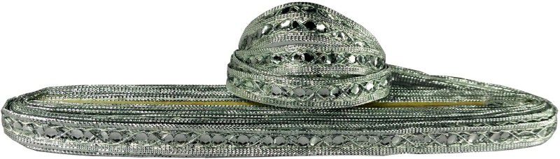 Uniqon CWG0197-01 (9 Mtr Long) Roll of Silver Gota Patti Embroidery Trim Lace Border (1 Cm Width) for Saree,suit,dresses Embellishment,fashion Designing,craftworks Lace Reel  (Pack of 1)