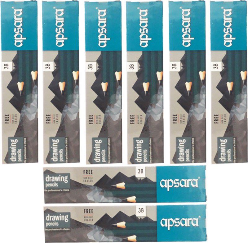 APSARA 3B Pencil  (Pack of 8)