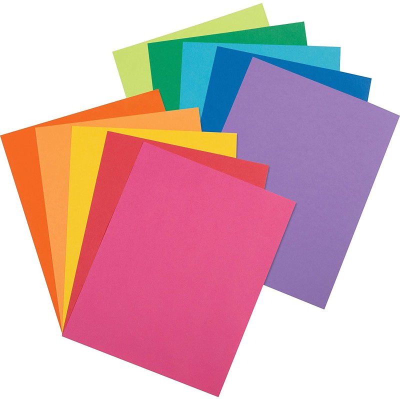 sehgal Thick Unruled A5 90 gsm Drawing Paper  (Set of 100, Multicolor)
