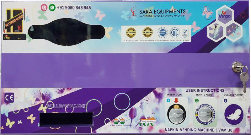 Virgo Sanitary Pad Dispensing Machine Vending Machine  (Purple)