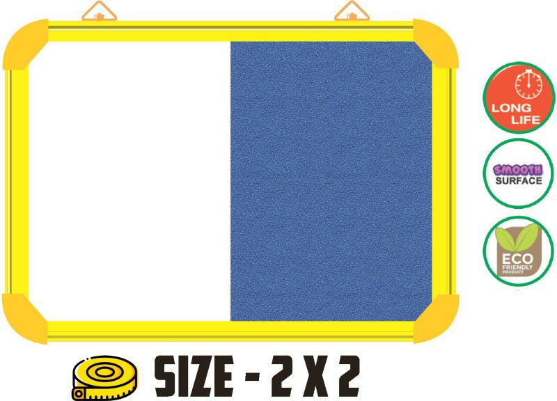 WRITING AND DISPLAY NON .MAGNETIC board for office & school lightweight 2*2 feet, YELLOW Aluminium(MED BLUE)Bulletin Board Bulletin Board NON MAGNETIC BOARD Bulletin Board CORK Bulletin Board  (MED BLUE)