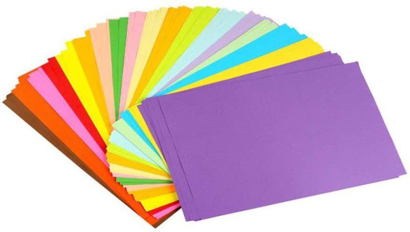 SHARMA BUSINESS Color paper Plain A3 180 gsm Coloured Paper  (Set of 1, Pink, Silver, Sky blue, Green, Yellow)