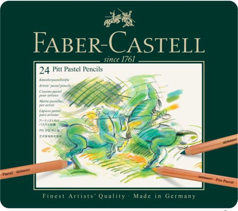 FABER-CASTELL Pitt Round Shaped Color Pencils  (Set of 24, Pastel)