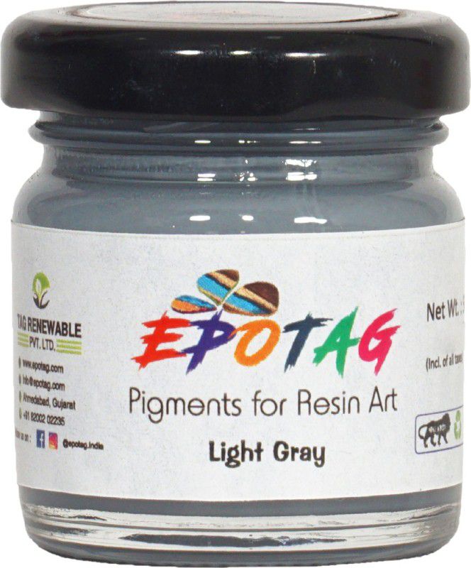 Epotag Art Resin Pigment - Light Gray- 50g Resin Art Medium  (50 ml)