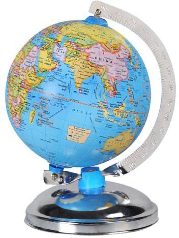 GeoKraft Globe for Kids,Educational World Globe for Kids/Office Globe/Globes for Students Desk & Table top Political World Globe  (Small Blue)