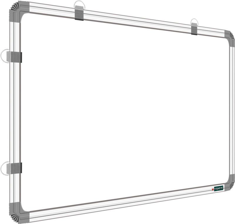 YAJNAS 3x4 Ft, Non Magnetic Double Sided Writing Whiteboard & Chalk board White, Green board  (90 cm x 120 cm)