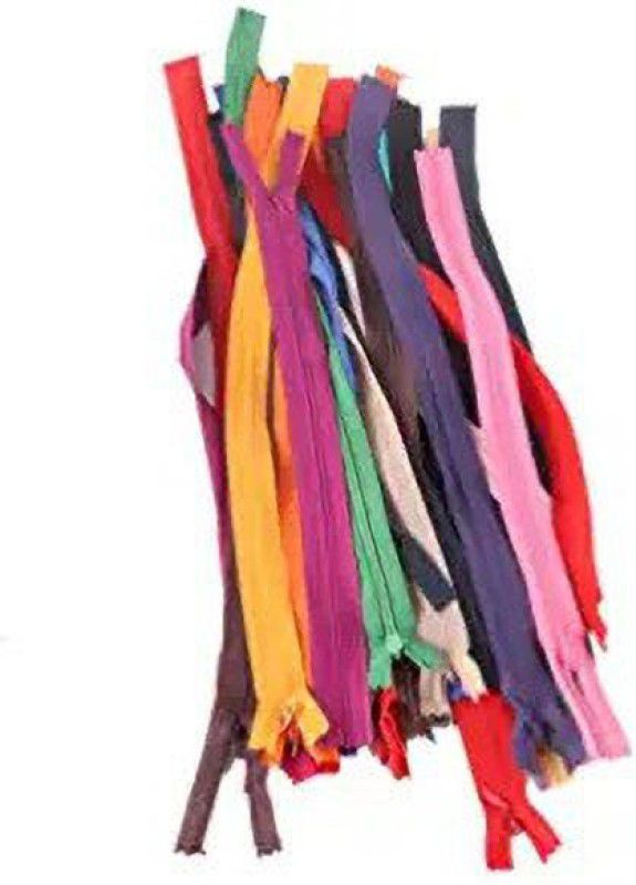 Hirday Premium 18 inch (Concelled) Zipper with Knit Tape,Set of 60 zips Multicolor Nylon Invisible Zipper