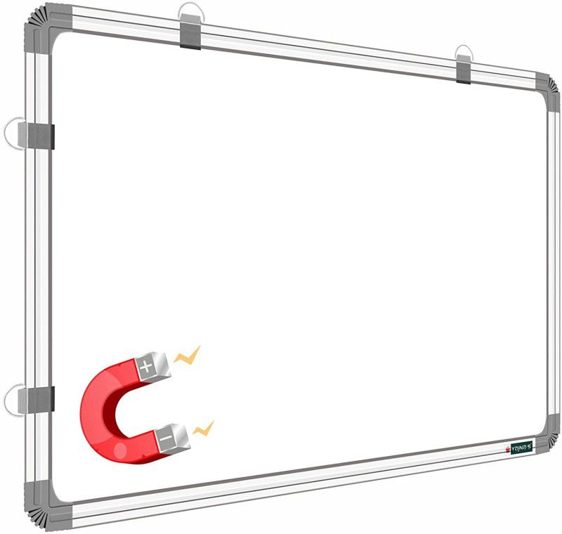 YAJNAS 2x2 feet Magnetic White Board, Dry Erase Premium Melamine Magnetic White Board for tution classes (60 X 60 cm, Pack of 1 item) White board  (60 cm x 60 cm)