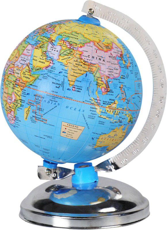 surya globe Globe for Kids, MITTAL Educational World Globe for Kids/Office Globe/Political Globe/Globes for Students Desk & Table Top Political World Globe  (Small Blue)